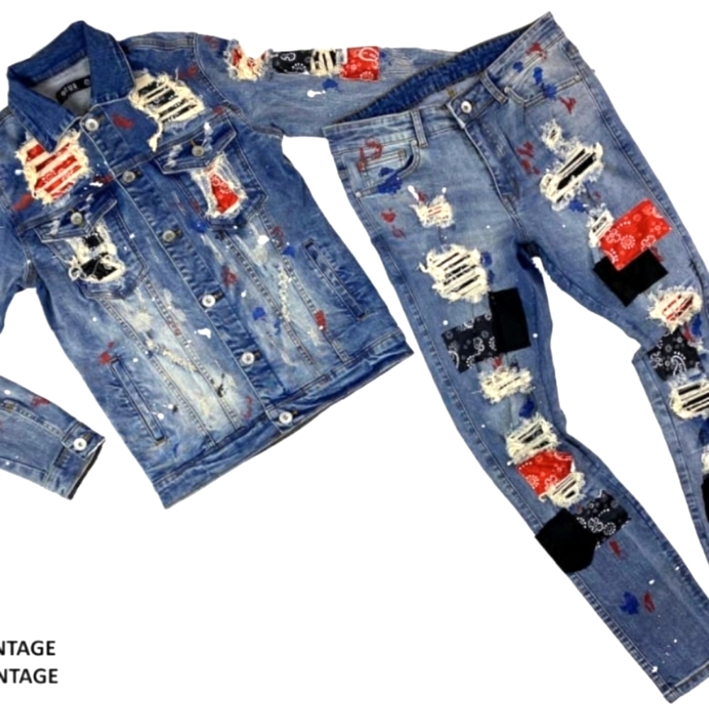 Men limited edition  jean set new fast shipping